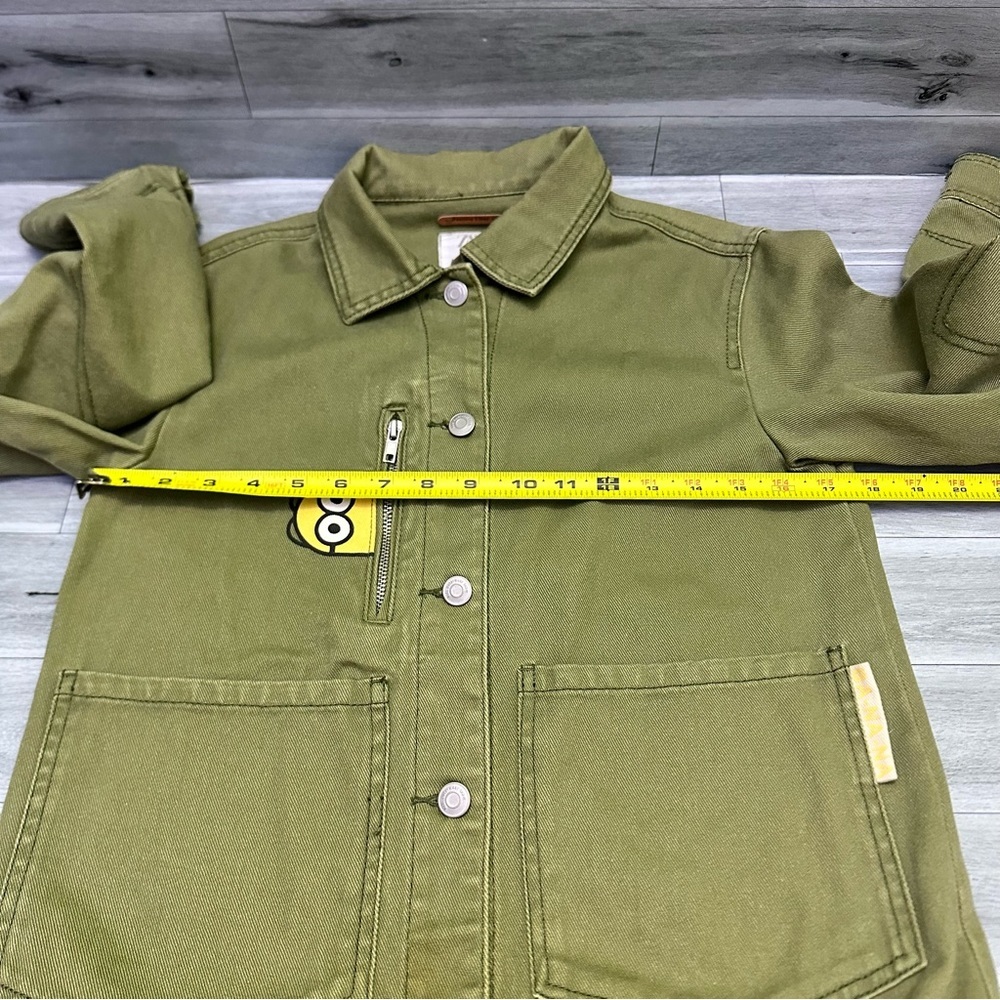 Zara Kids Olive Jacket Minions with Fun Cartoon Design size 11-12 Unisex - Picture 8 of 12